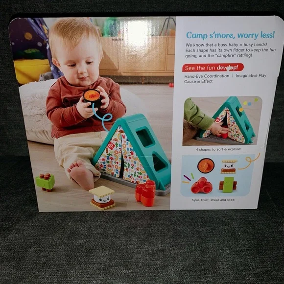 NWT Fisher-Price Colorful Shapes Camping Tent Toy - Picture 2 of 2